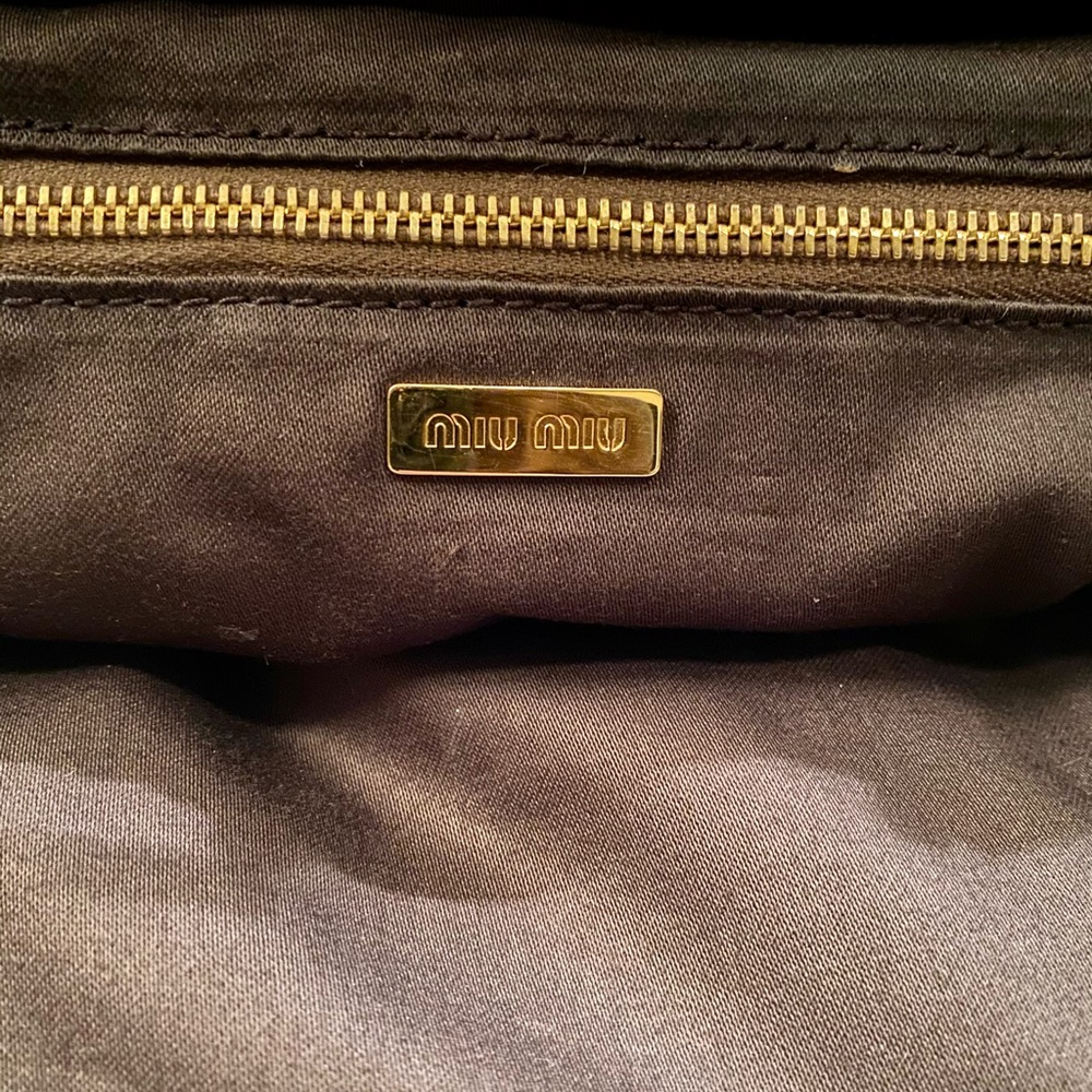 Miu Miu Gold Hardware Soft Calfskin Handbag - Picture 5 of 11